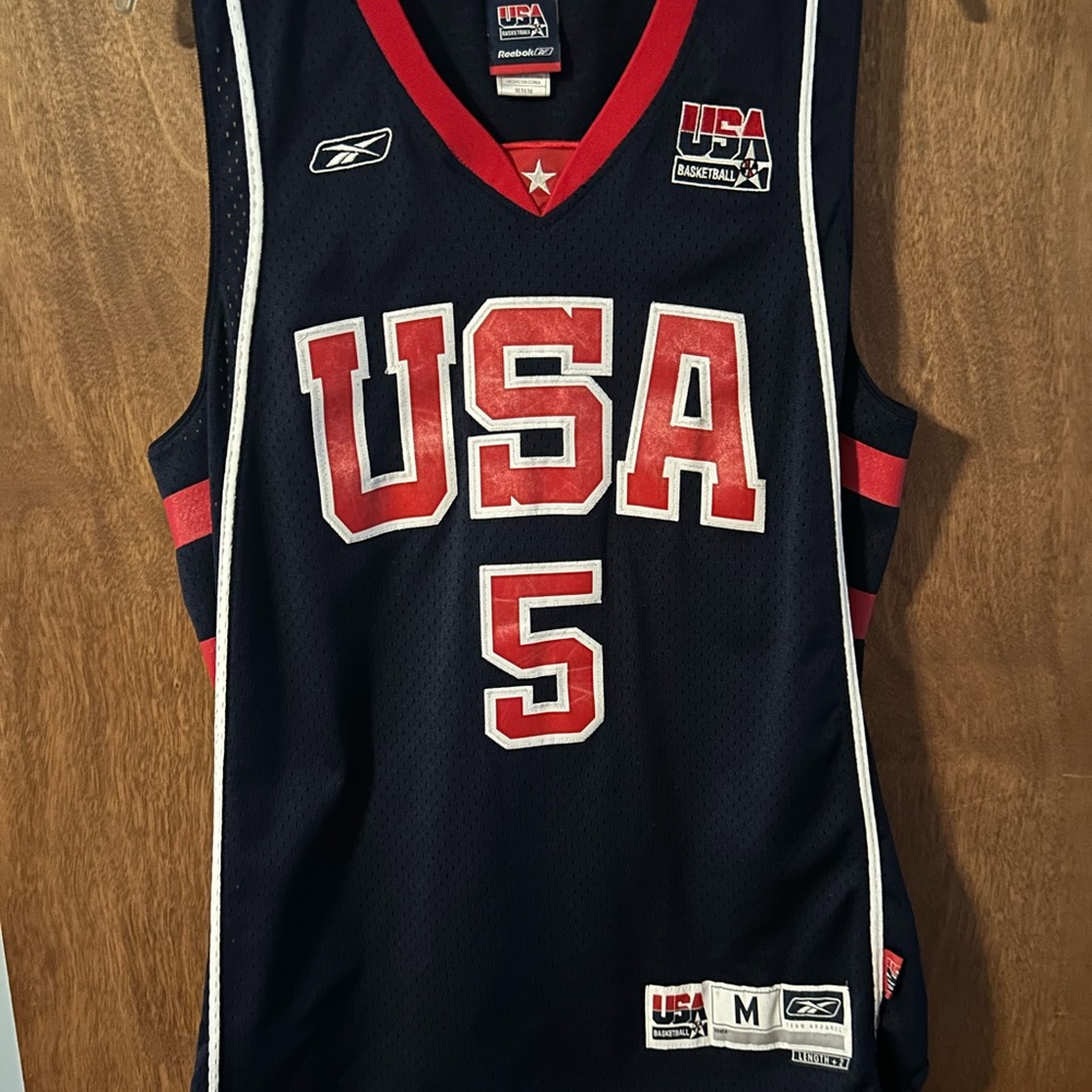 Reebok Blue and Red Basketball Jersey Team USA